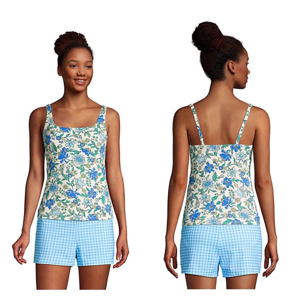 Lands' End Swim Lands End Square Neck Tankini Swim Top Poshmark